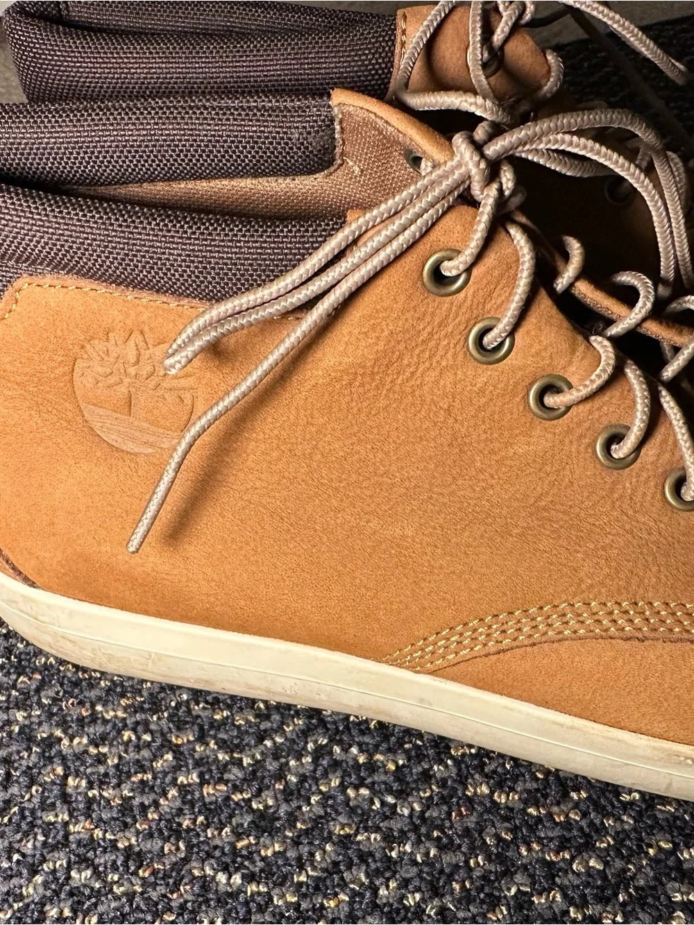 Timberland Wheat Brown Chukka Boots with White Sole